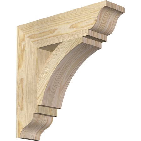 Ekena Millwork Thorton Traditional Rough Sawn Bracket, Douglas Fir, 4"W x 16"D x 16"H BKT04X16X16THR01RDF
